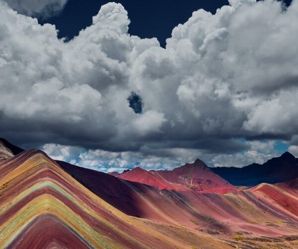 rainbow mountain, one of the 3 that exist in cusco