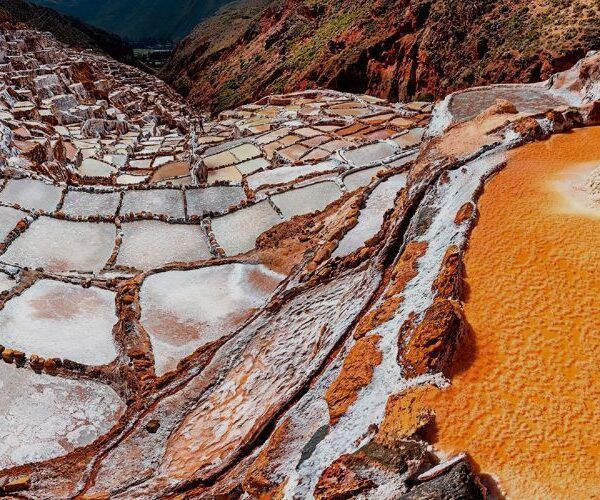 The salt mines in the Maras community in Cusco