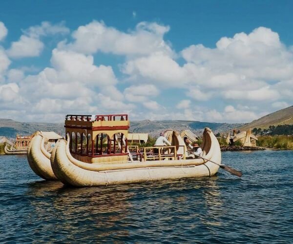 Boats made of totora are traditions in Puno and Lake Titicaca