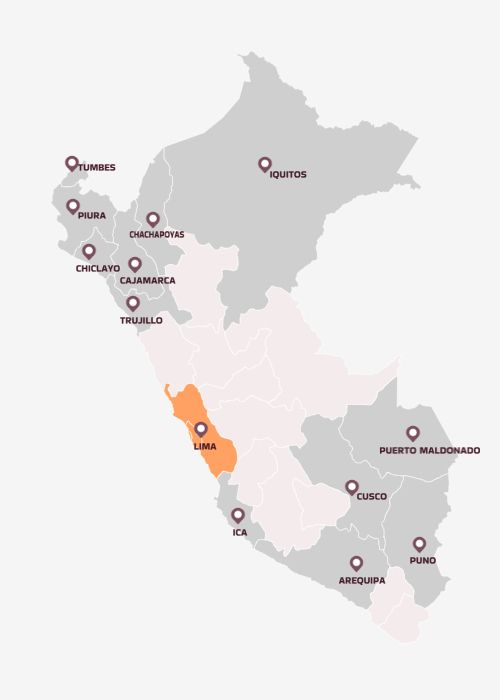 This is the map of Lima Tours